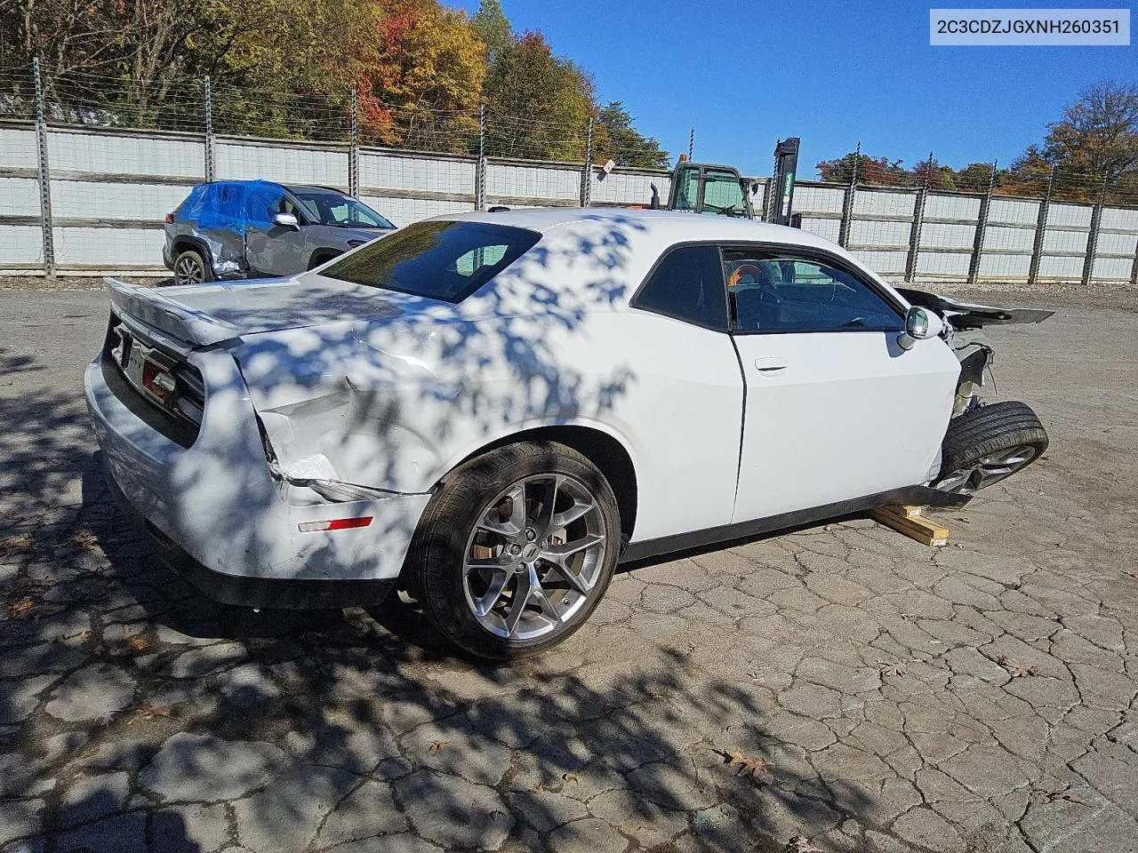 2022 Dodge Challenger Gt VIN: 2C3CDZJGXNH260351 Lot: 75022214