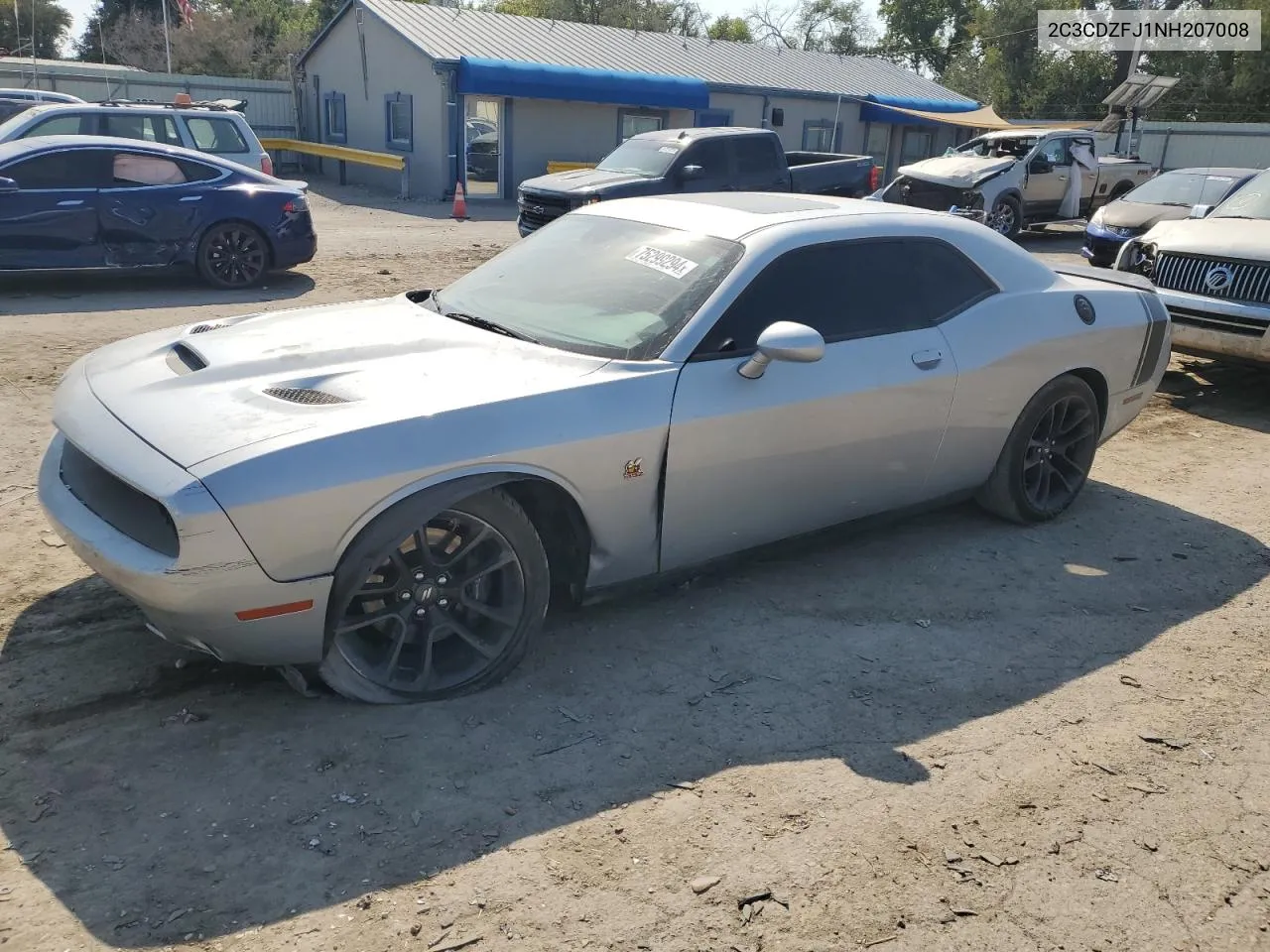 2022 Dodge Challenger R/T Scat Pack VIN: 2C3CDZFJ1NH207008 Lot: 75299294