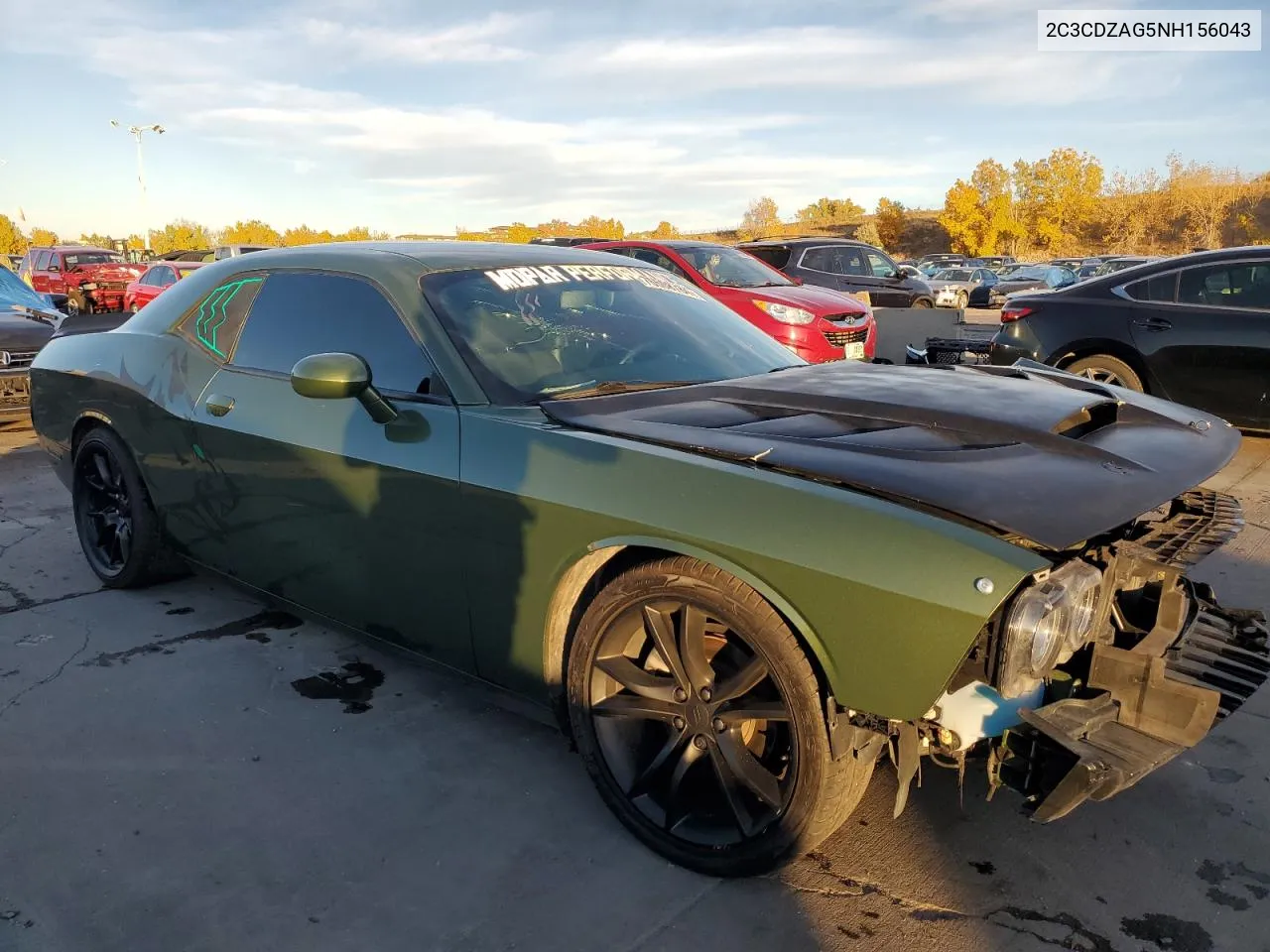 2022 Dodge Challenger Sxt VIN: 2C3CDZAG5NH156043 Lot: 76508784