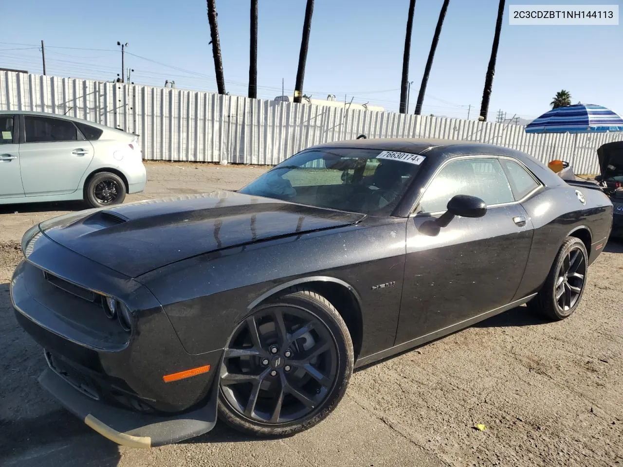 2022 Dodge Challenger R/T VIN: 2C3CDZBT1NH144113 Lot: 76630174