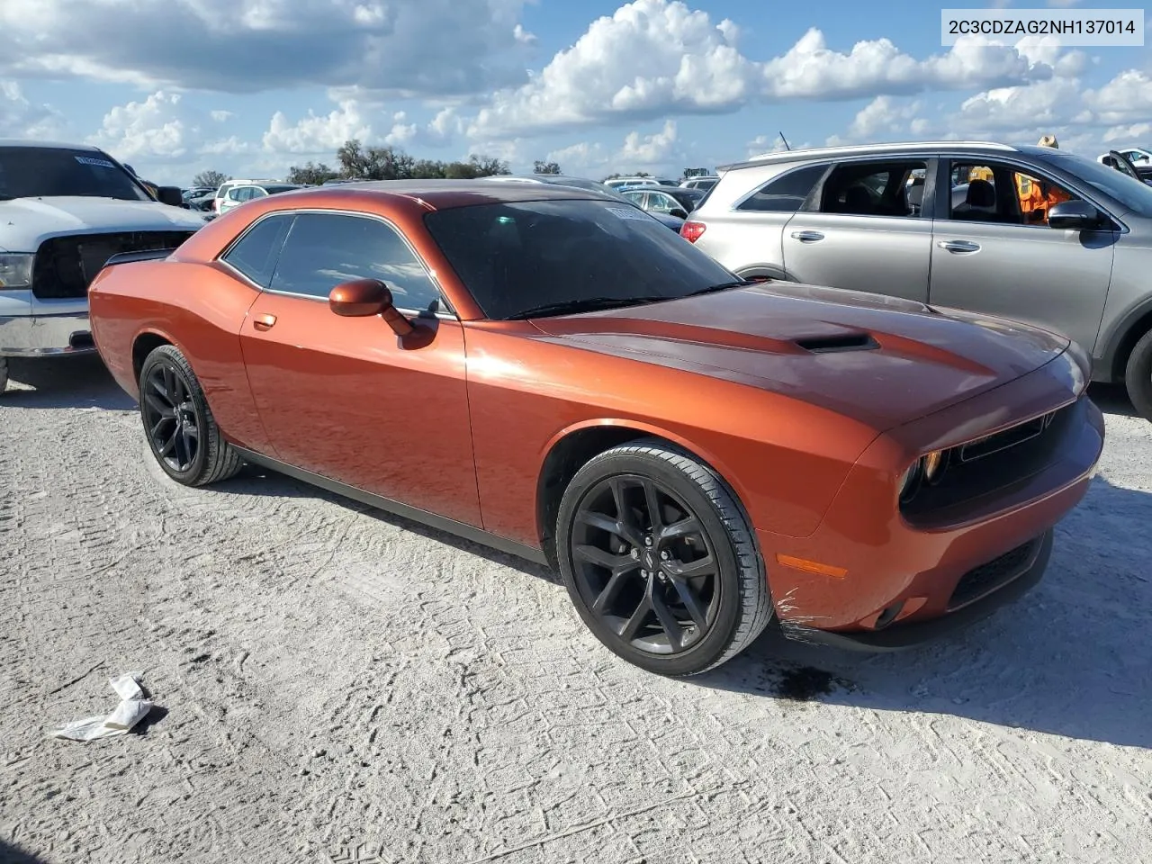 2022 Dodge Challenger Sxt VIN: 2C3CDZAG2NH137014 Lot: 77217804