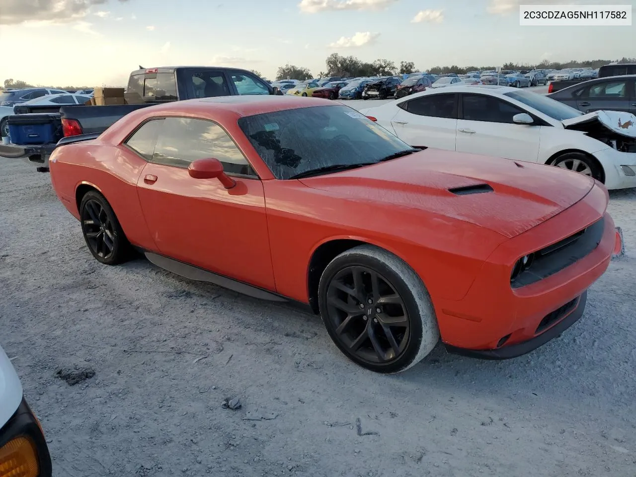 2022 Dodge Challenger Sxt VIN: 2C3CDZAG5NH117582 Lot: 77273424