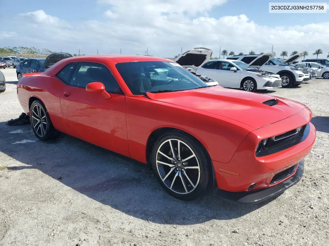 2022 Dodge Challenger Gt VIN: 2C3CDZJG3NH257758 Lot: 77313654