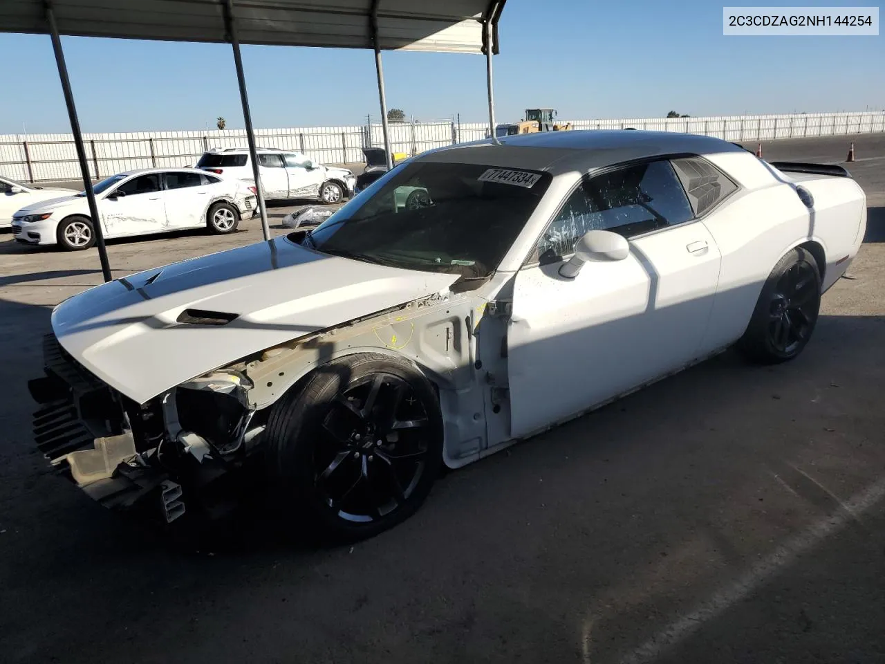 2022 Dodge Challenger Sxt VIN: 2C3CDZAG2NH144254 Lot: 77447334