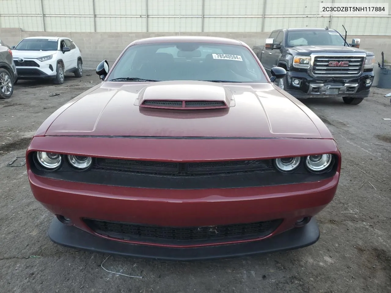 2022 Dodge Challenger R/T VIN: 2C3CDZBT5NH117884 Lot: 78540594