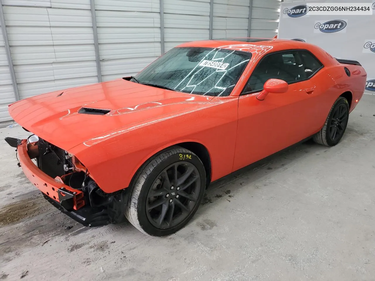 2022 Dodge Challenger Sxt VIN: 2C3CDZGG6NH234434 Lot: 78548614