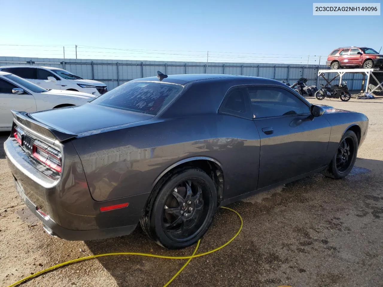 2022 Dodge Challenger Sxt VIN: 2C3CDZAG2NH149096 Lot: 78719724