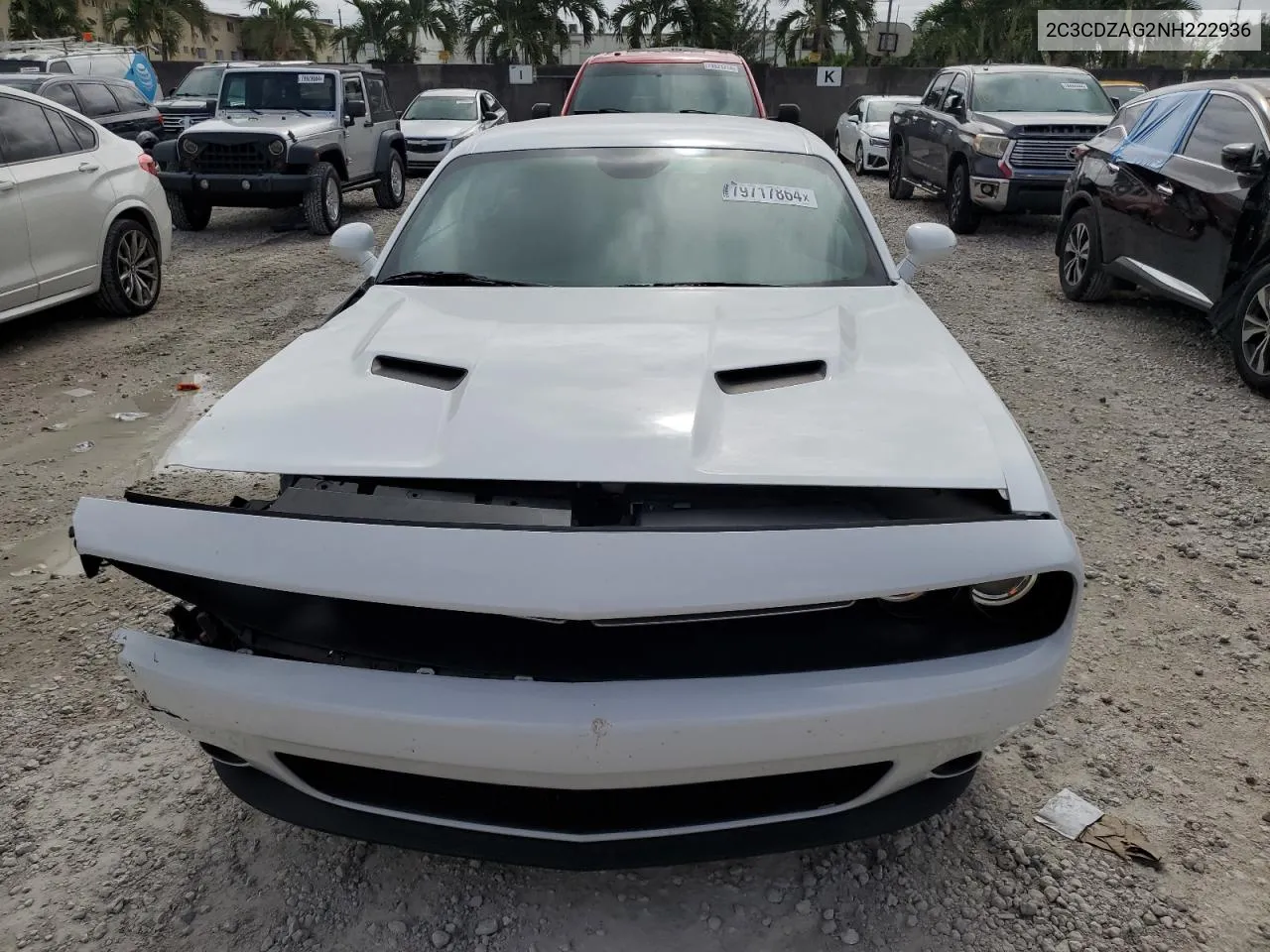 2022 Dodge Challenger Sxt VIN: 2C3CDZAG2NH222936 Lot: 79717864