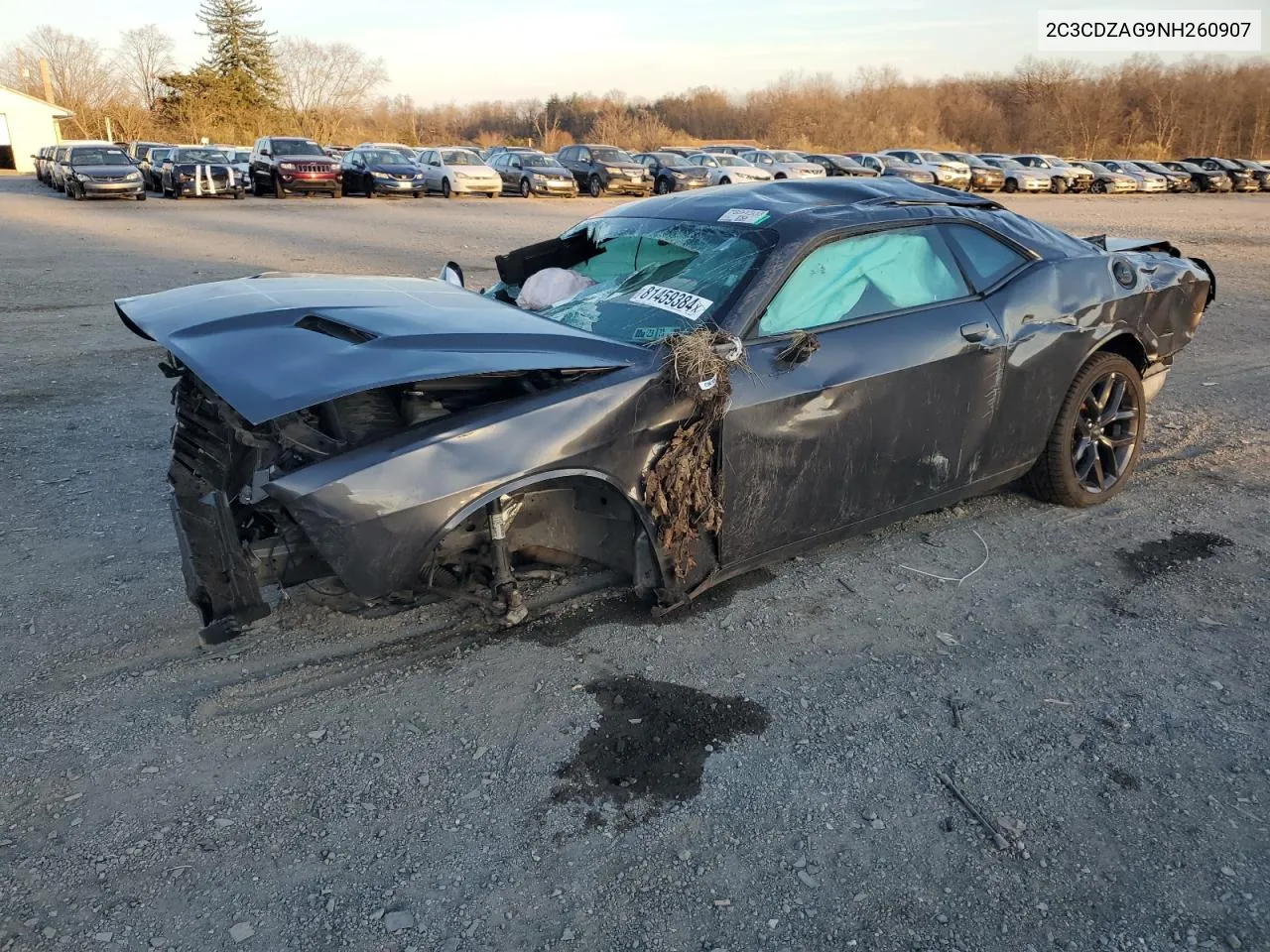 2022 Dodge Challenger Sxt VIN: 2C3CDZAG9NH260907 Lot: 81459384