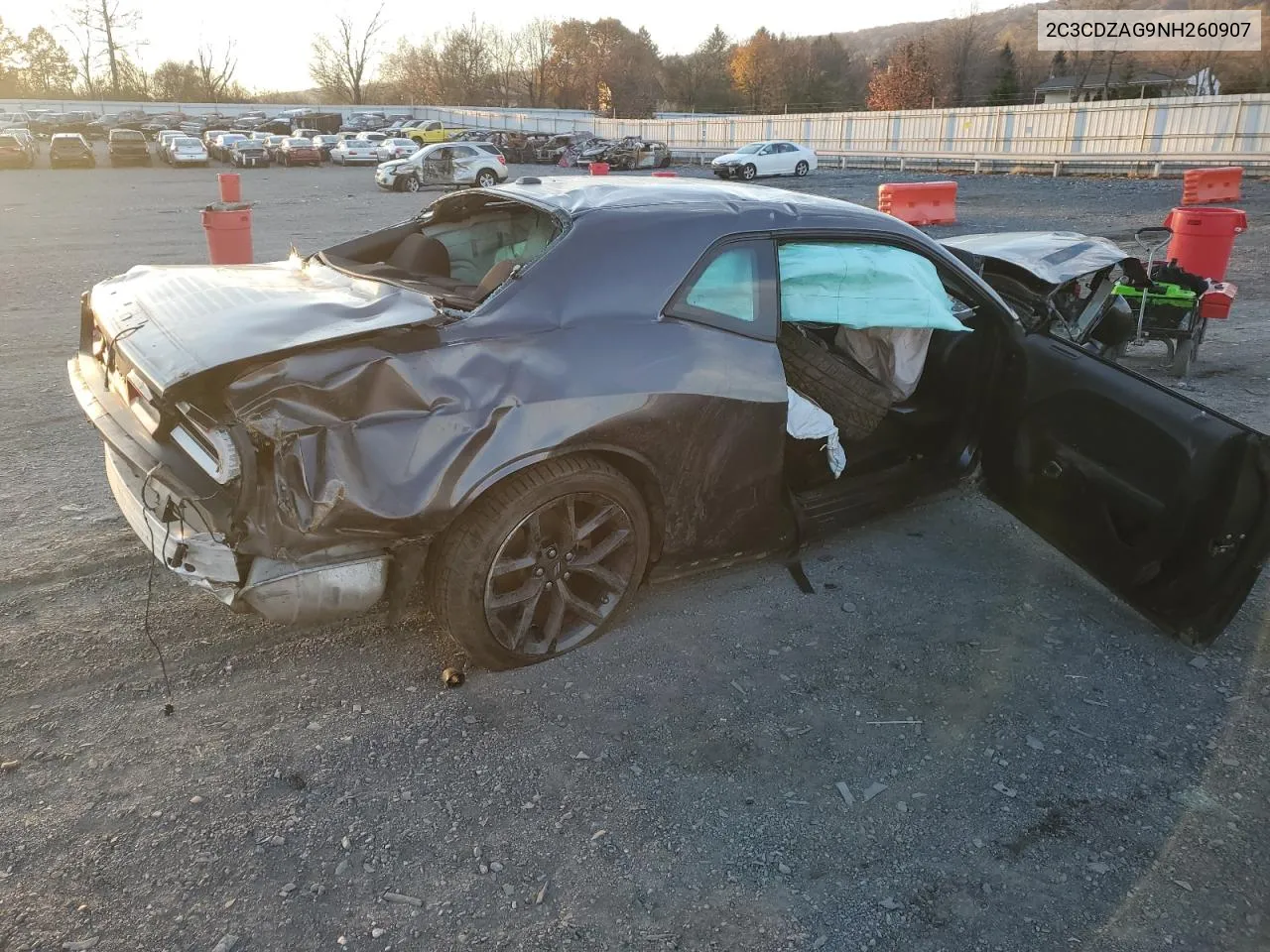 2022 Dodge Challenger Sxt VIN: 2C3CDZAG9NH260907 Lot: 81459384