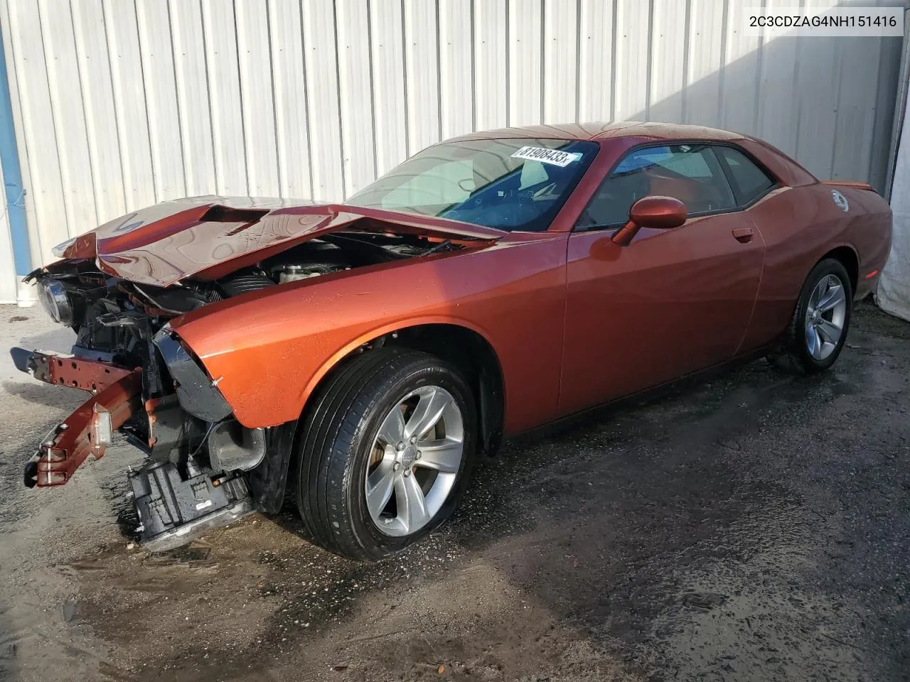 2022 Dodge Challenger Sxt VIN: 2C3CDZAG4NH151416 Lot: 81908433