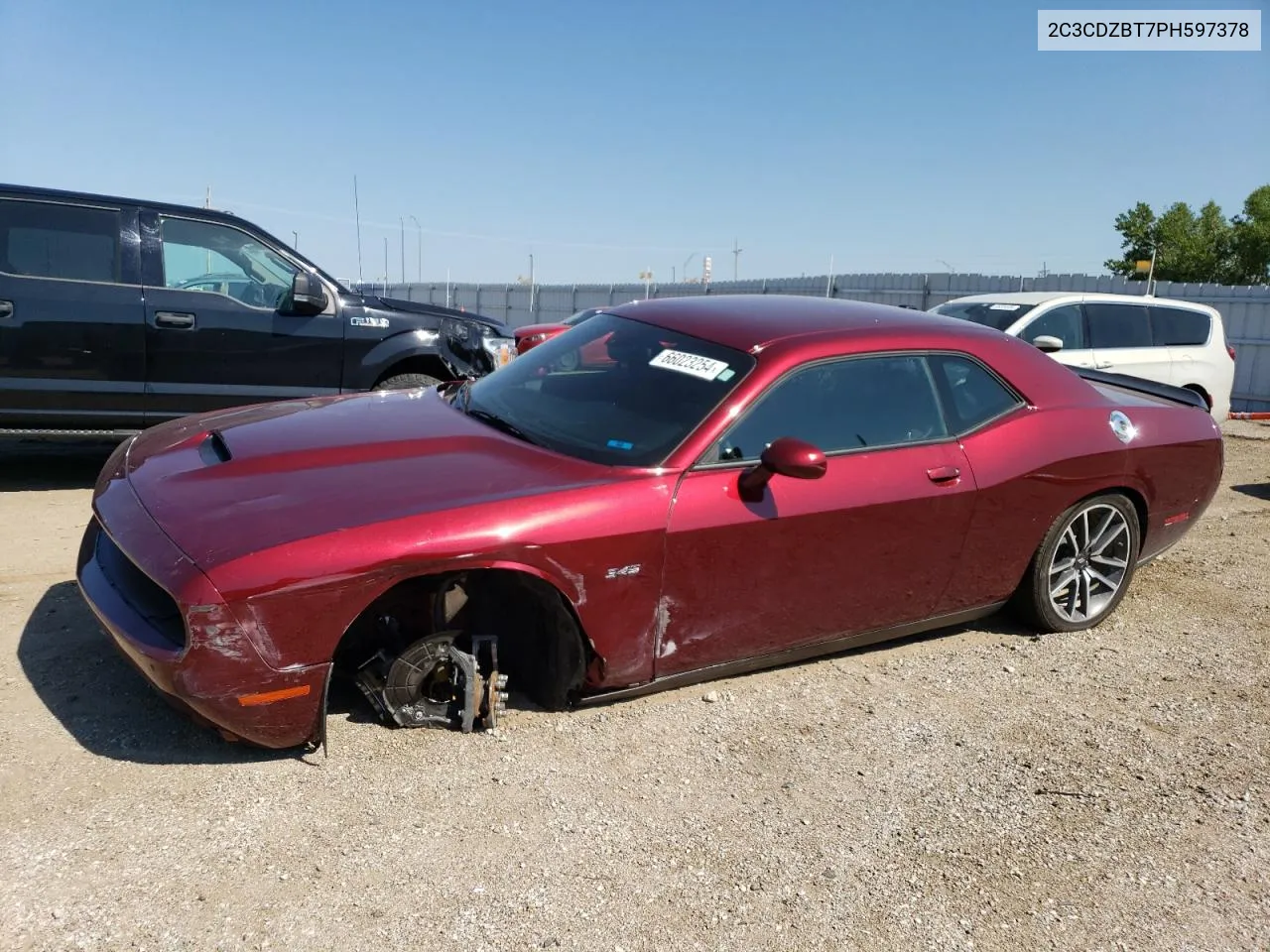 2023 Dodge Challenger R/T VIN: 2C3CDZBT7PH597378 Lot: 66023254