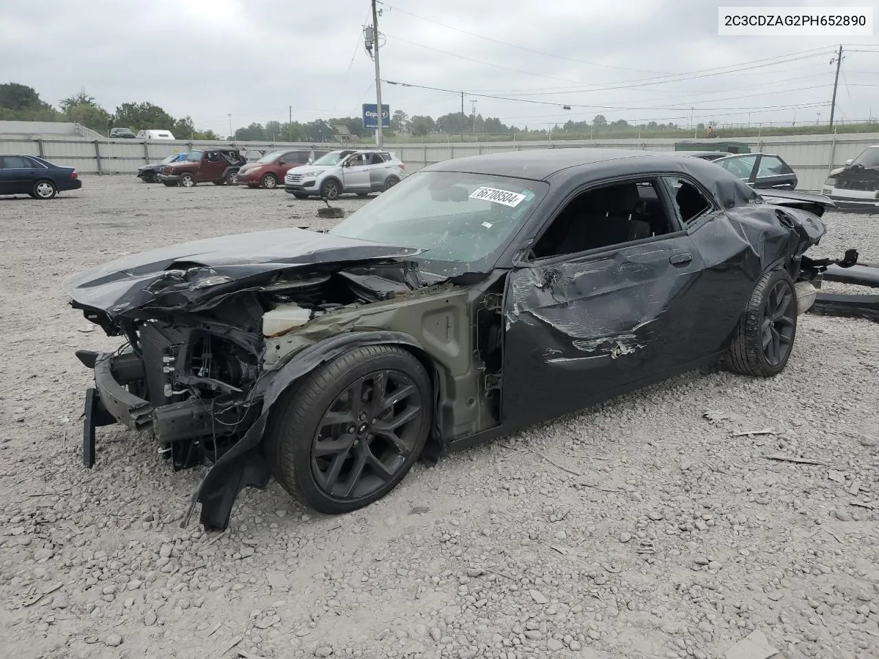 2023 Dodge Challenger Sxt VIN: 2C3CDZAG2PH652890 Lot: 66708504