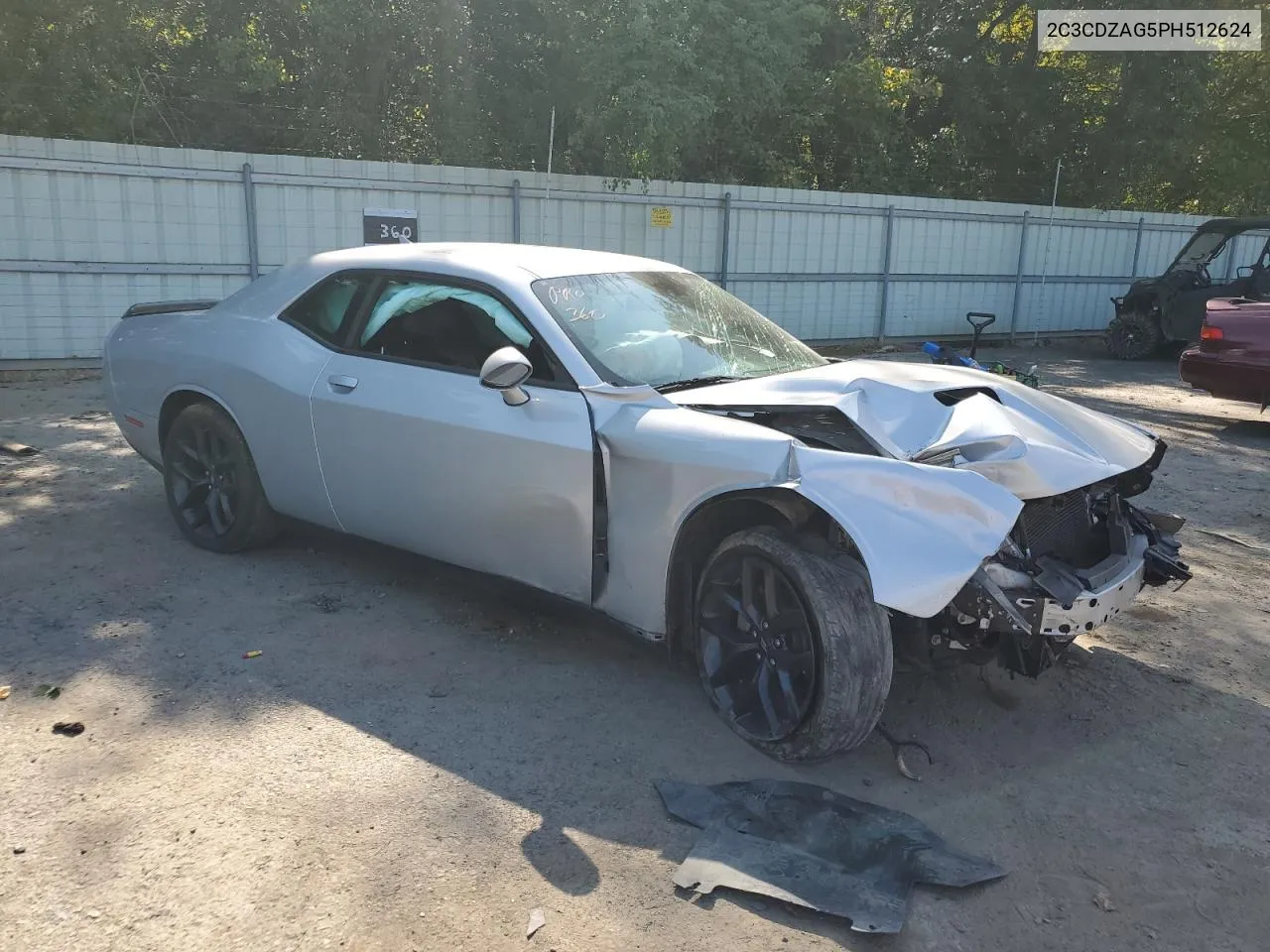 2023 Dodge Challenger Sxt VIN: 2C3CDZAG5PH512624 Lot: 68543304