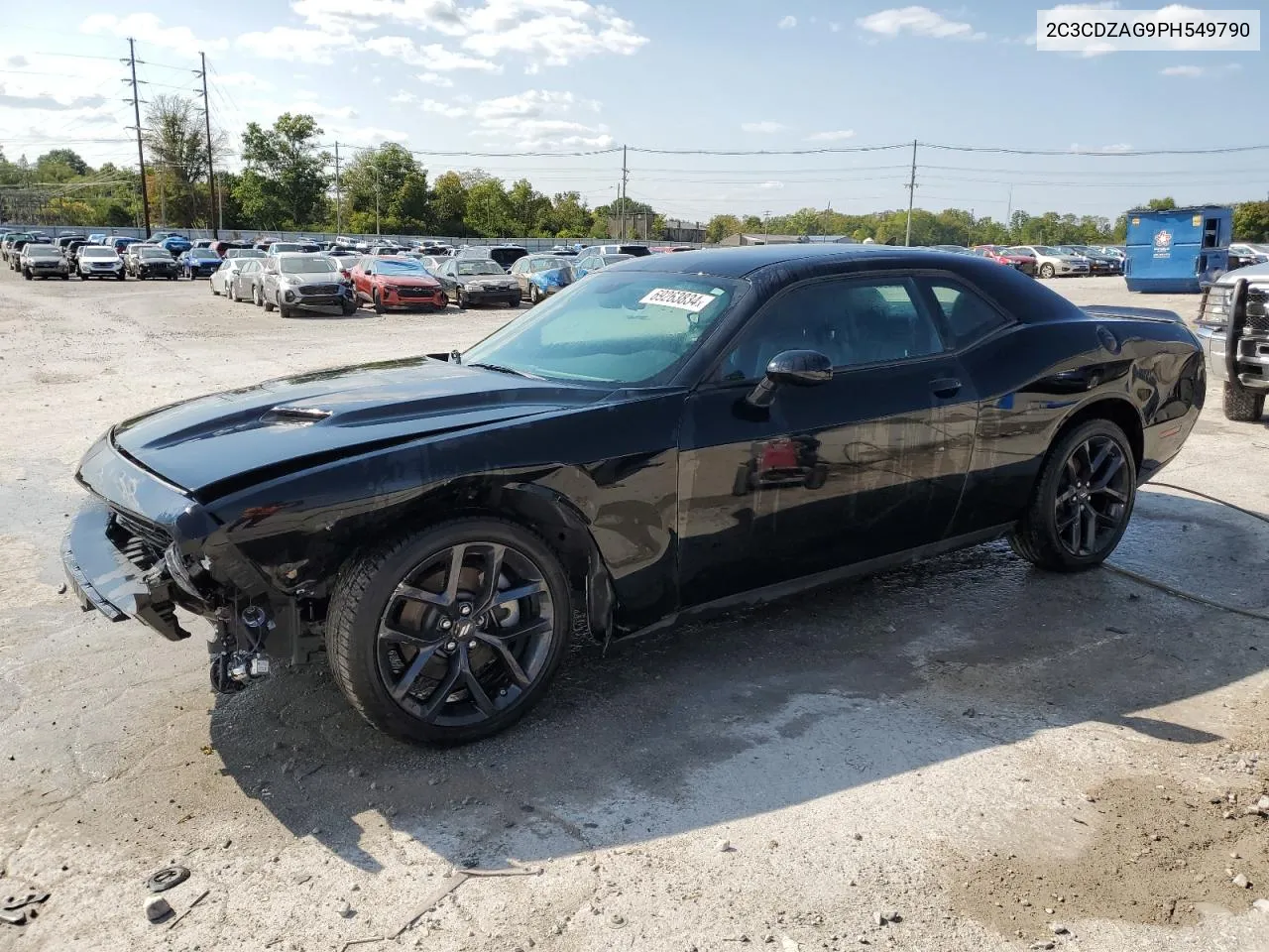 2023 Dodge Challenger Sxt VIN: 2C3CDZAG9PH549790 Lot: 69263834