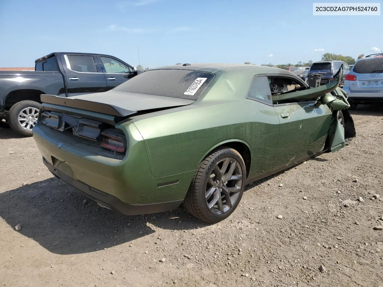 2023 Dodge Challenger Sxt VIN: 2C3CDZAG7PH524760 Lot: 71637854