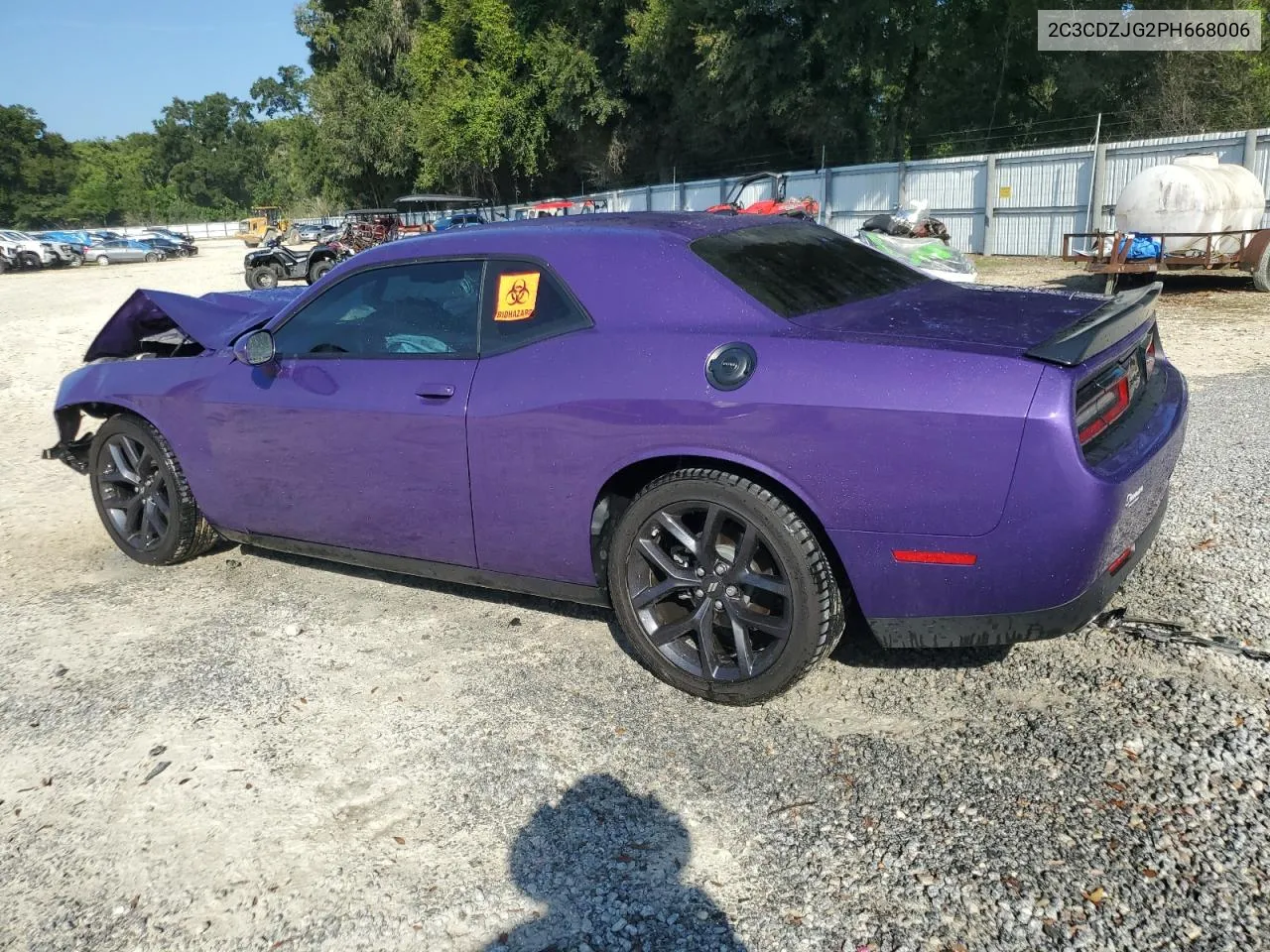 2023 Dodge Challenger Gt VIN: 2C3CDZJG2PH668006 Lot: 71983584