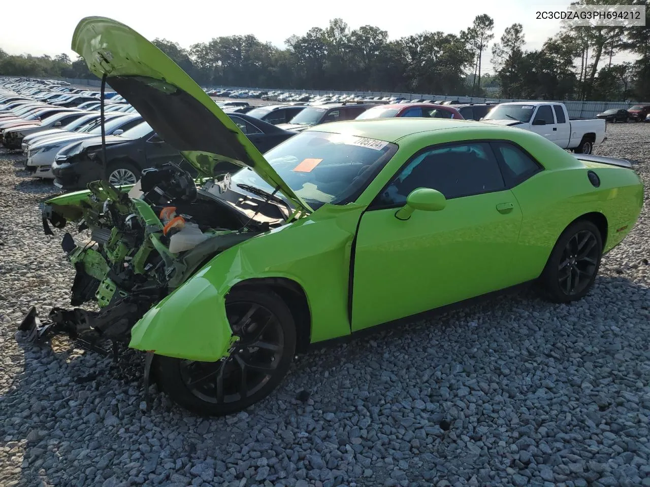 2023 Dodge Challenger Sxt VIN: 2C3CDZAG3PH694212 Lot: 72785724