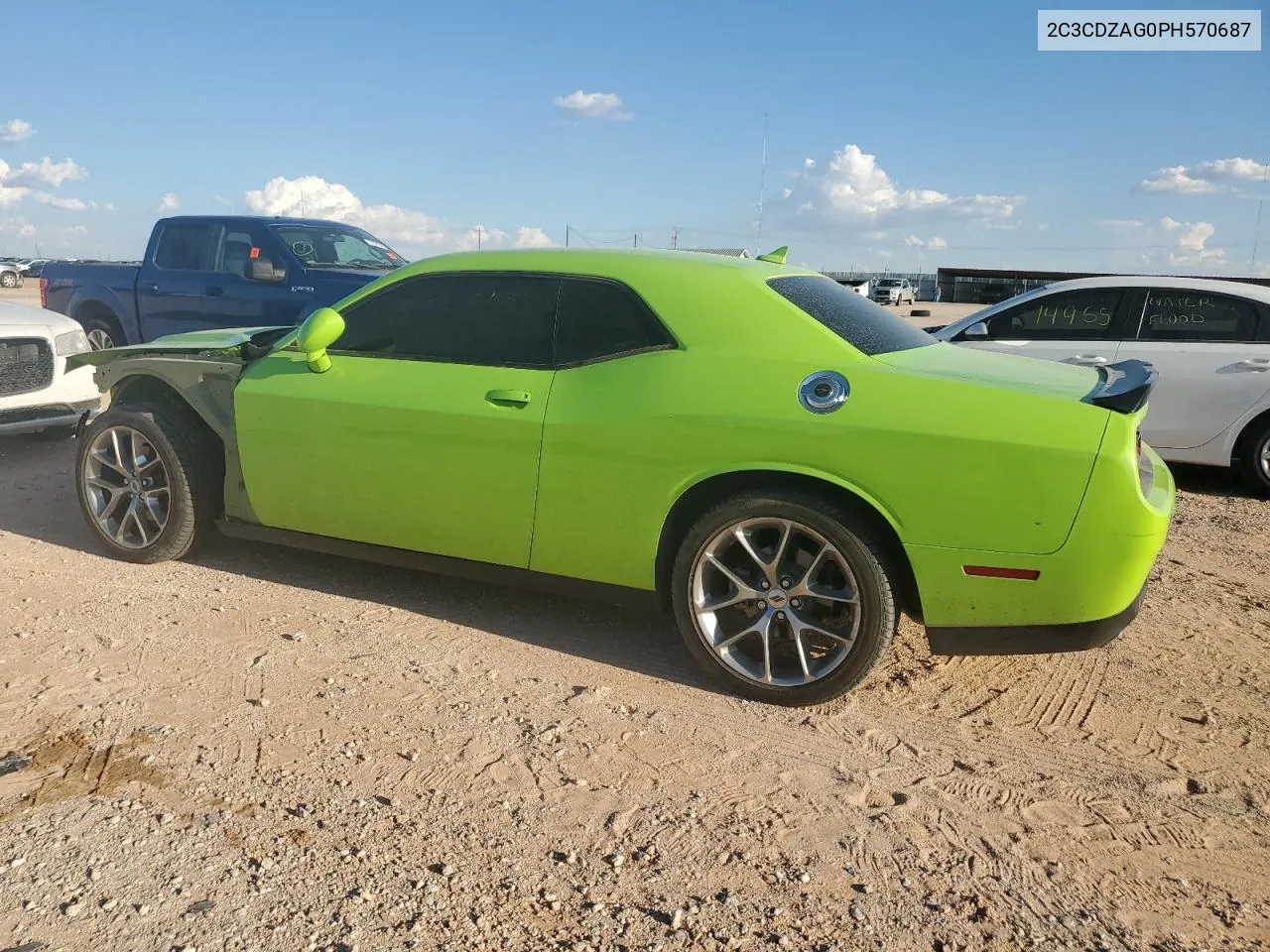 2023 Dodge Challenger Sxt VIN: 2C3CDZAG0PH570687 Lot: 72933324