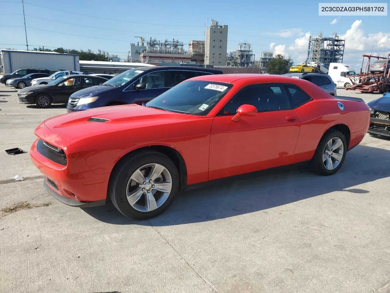 2023 Dodge Challenger Sxt VIN: 2C3CDZAG3PH581702 Lot: 73375674