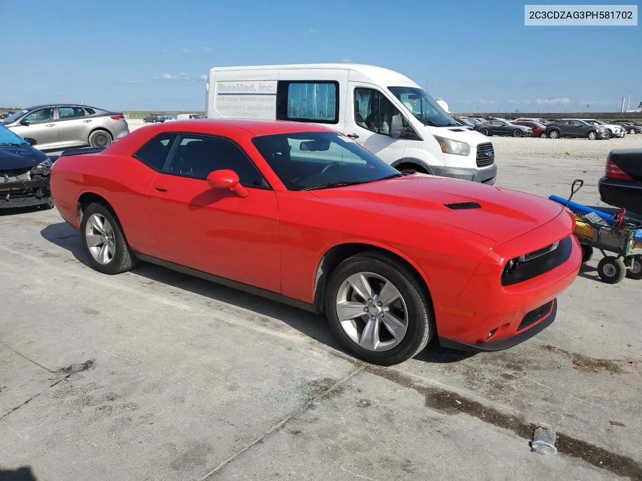 2023 Dodge Challenger Sxt VIN: 2C3CDZAG3PH581702 Lot: 73375674