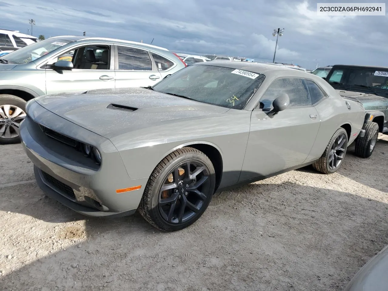 2023 Dodge Challenger Sxt VIN: 2C3CDZAG6PH692941 Lot: 74390954