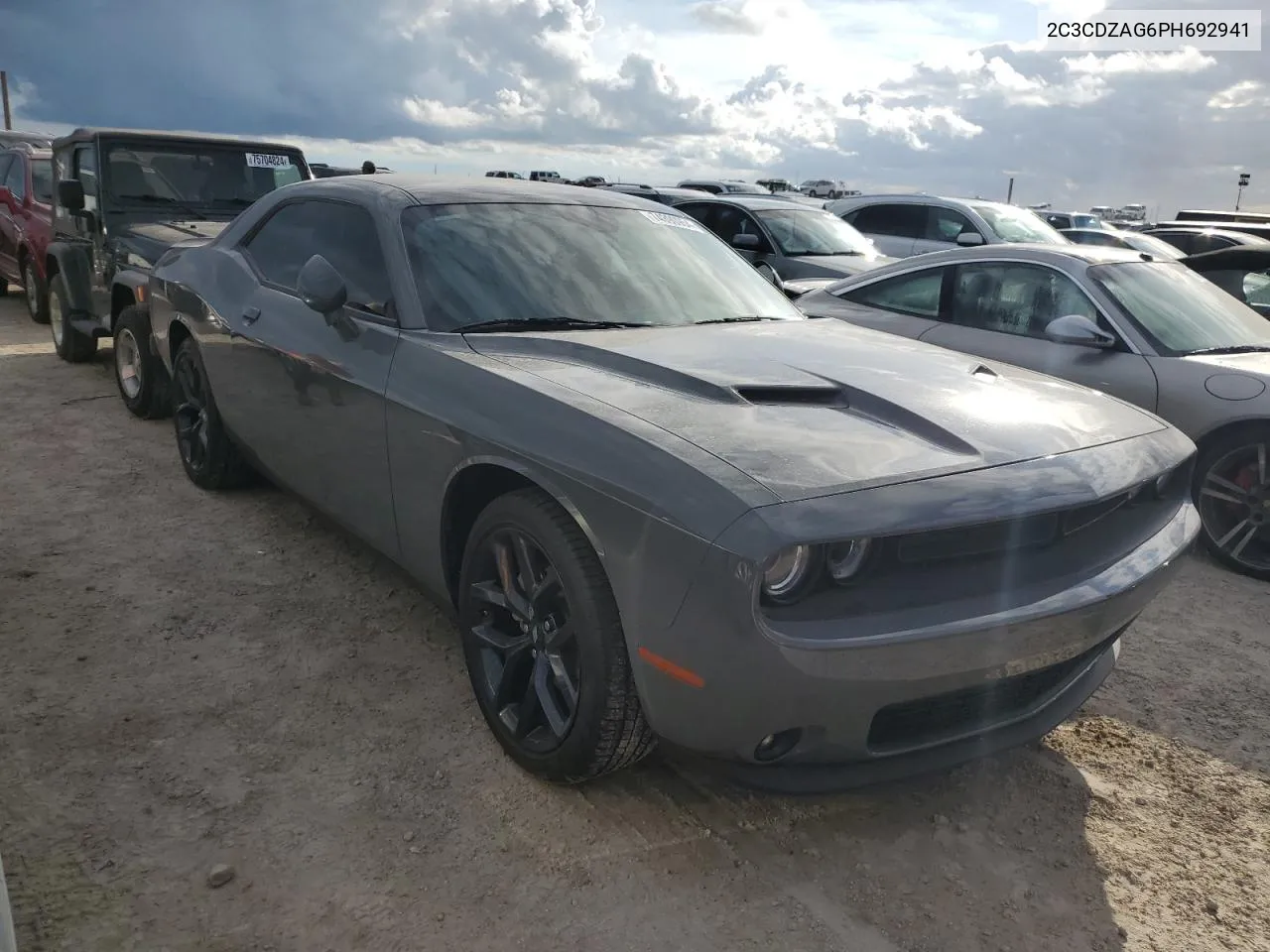 2023 Dodge Challenger Sxt VIN: 2C3CDZAG6PH692941 Lot: 74390954