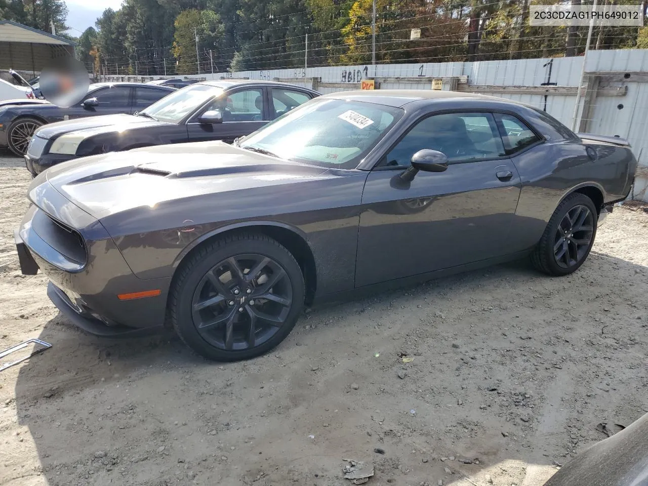 2023 Dodge Challenger Sxt VIN: 2C3CDZAG1PH649012 Lot: 75404334