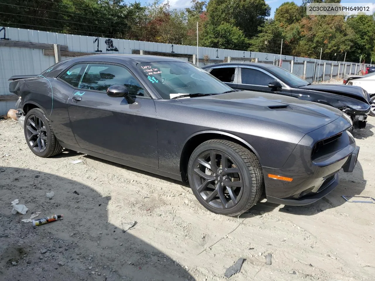 2023 Dodge Challenger Sxt VIN: 2C3CDZAG1PH649012 Lot: 75404334