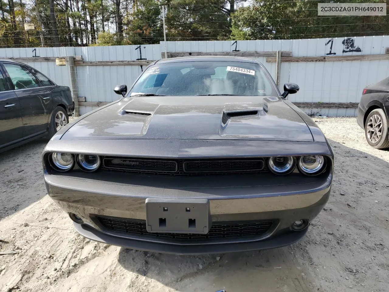 2023 Dodge Challenger Sxt VIN: 2C3CDZAG1PH649012 Lot: 75404334