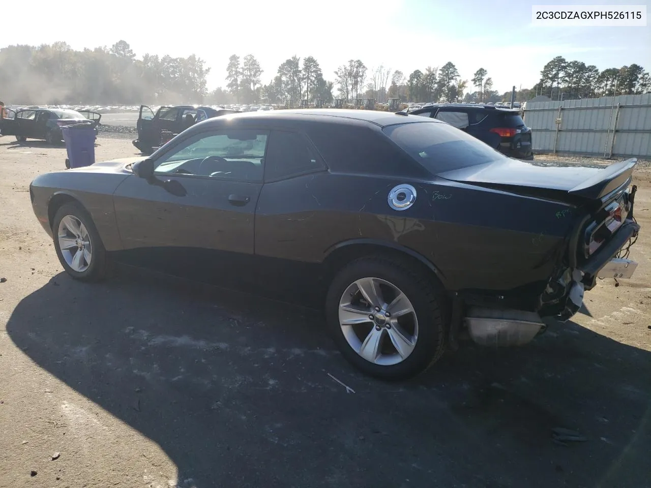 2023 Dodge Challenger Sxt VIN: 2C3CDZAGXPH526115 Lot: 76332484