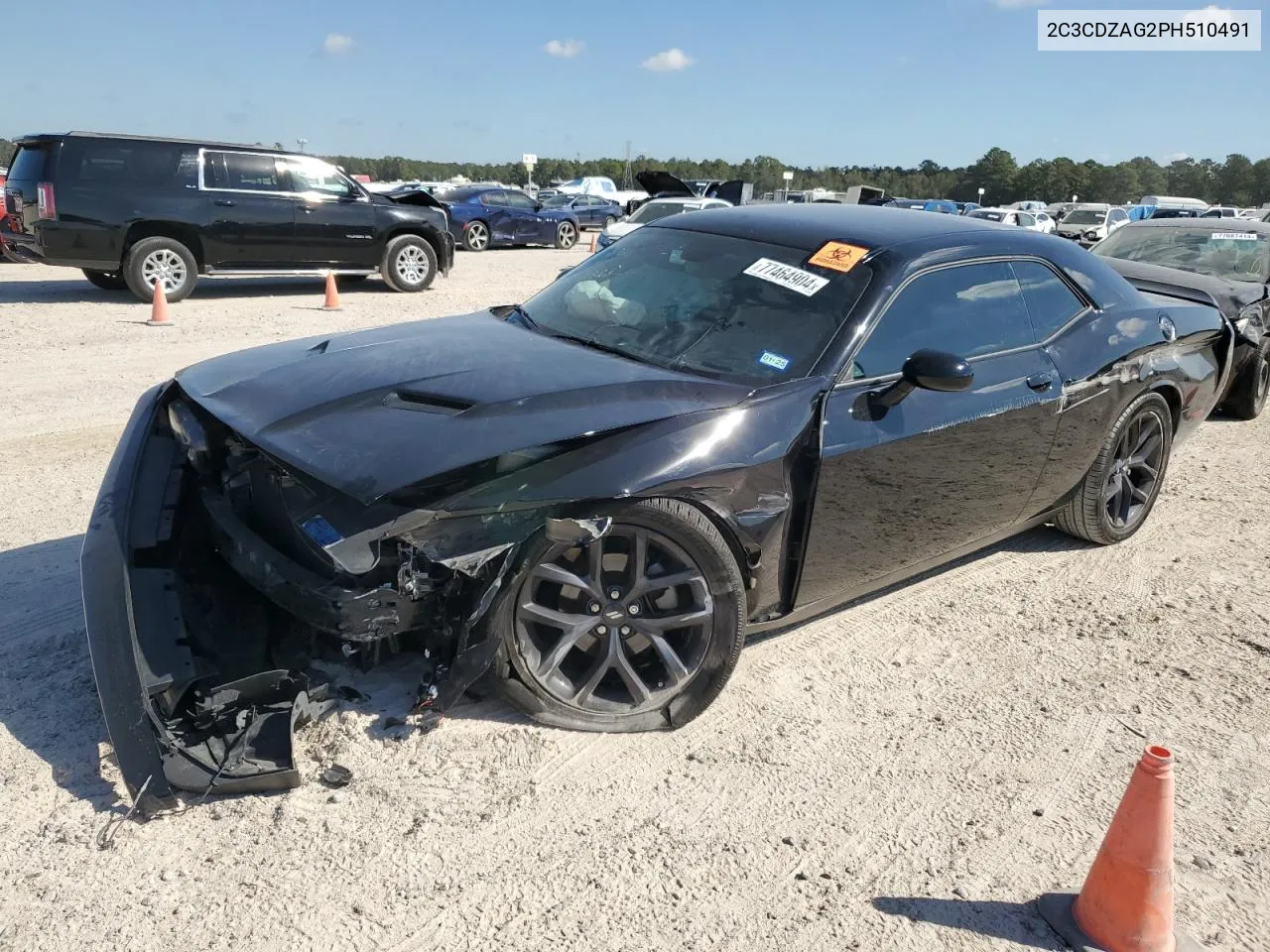 2023 Dodge Challenger Sxt VIN: 2C3CDZAG2PH510491 Lot: 77464904