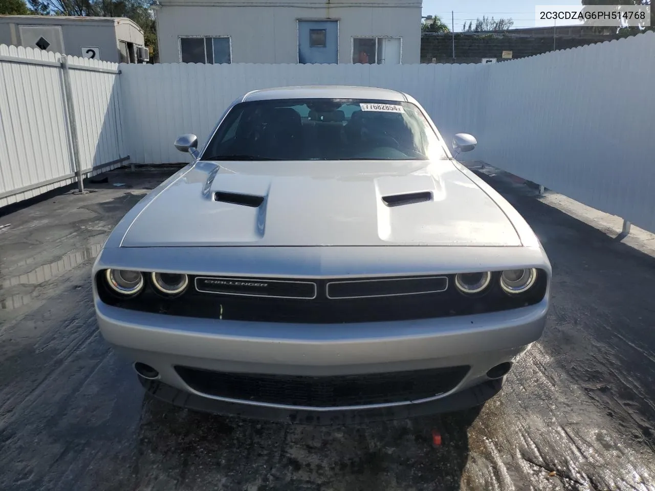 2023 Dodge Challenger Sxt VIN: 2C3CDZAG6PH514768 Lot: 77682854