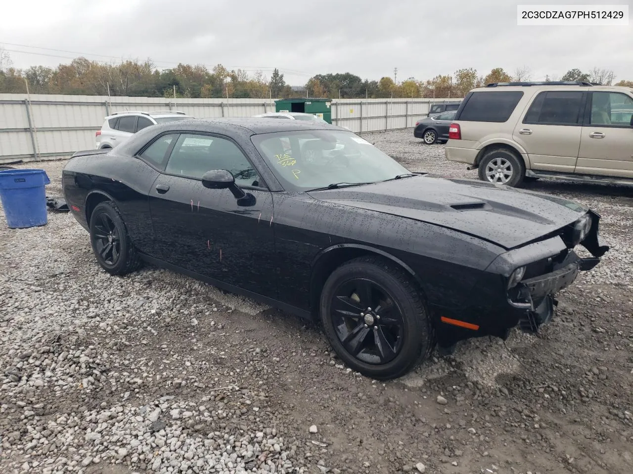 2023 Dodge Challenger Sxt VIN: 2C3CDZAG7PH512429 Lot: 78738064