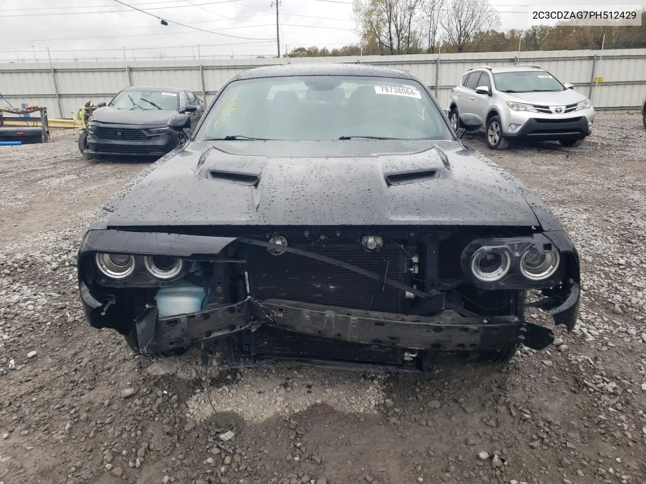 2023 Dodge Challenger Sxt VIN: 2C3CDZAG7PH512429 Lot: 78738064