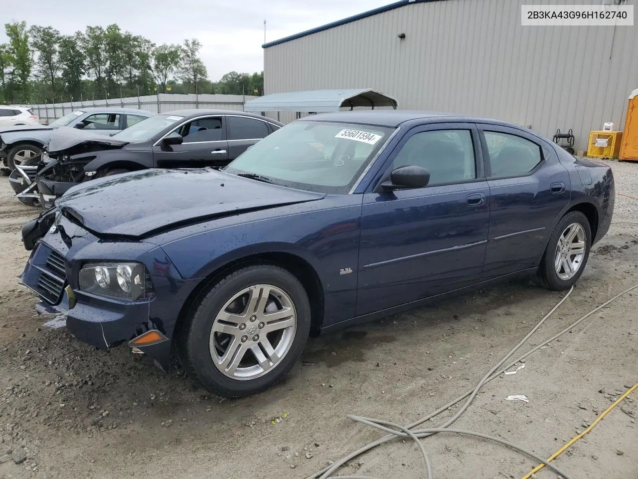 2006 Dodge Charger Se VIN: 2B3KA43G96H162740 Lot: 55601594