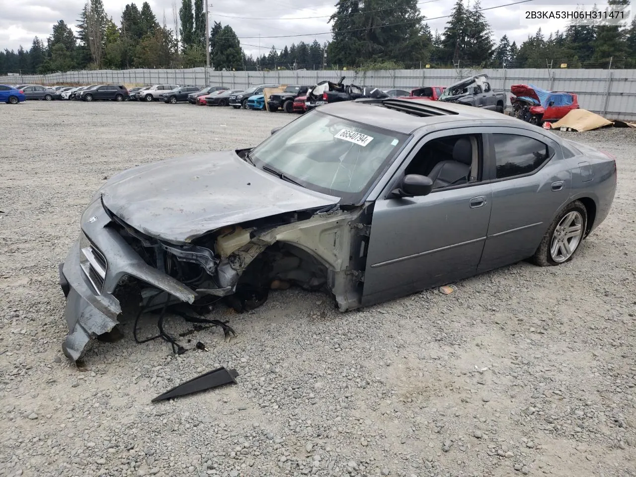 2006 Dodge Charger R/T VIN: 2B3KA53H06H311471 Lot: 66540794