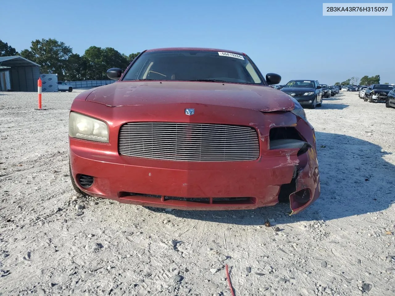 2006 Dodge Charger Se VIN: 2B3KA43R76H315097 Lot: 66819284