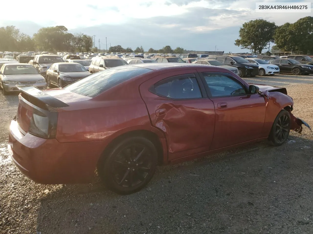 2006 Dodge Charger Se VIN: 2B3KA43R46H486275 Lot: 70095664