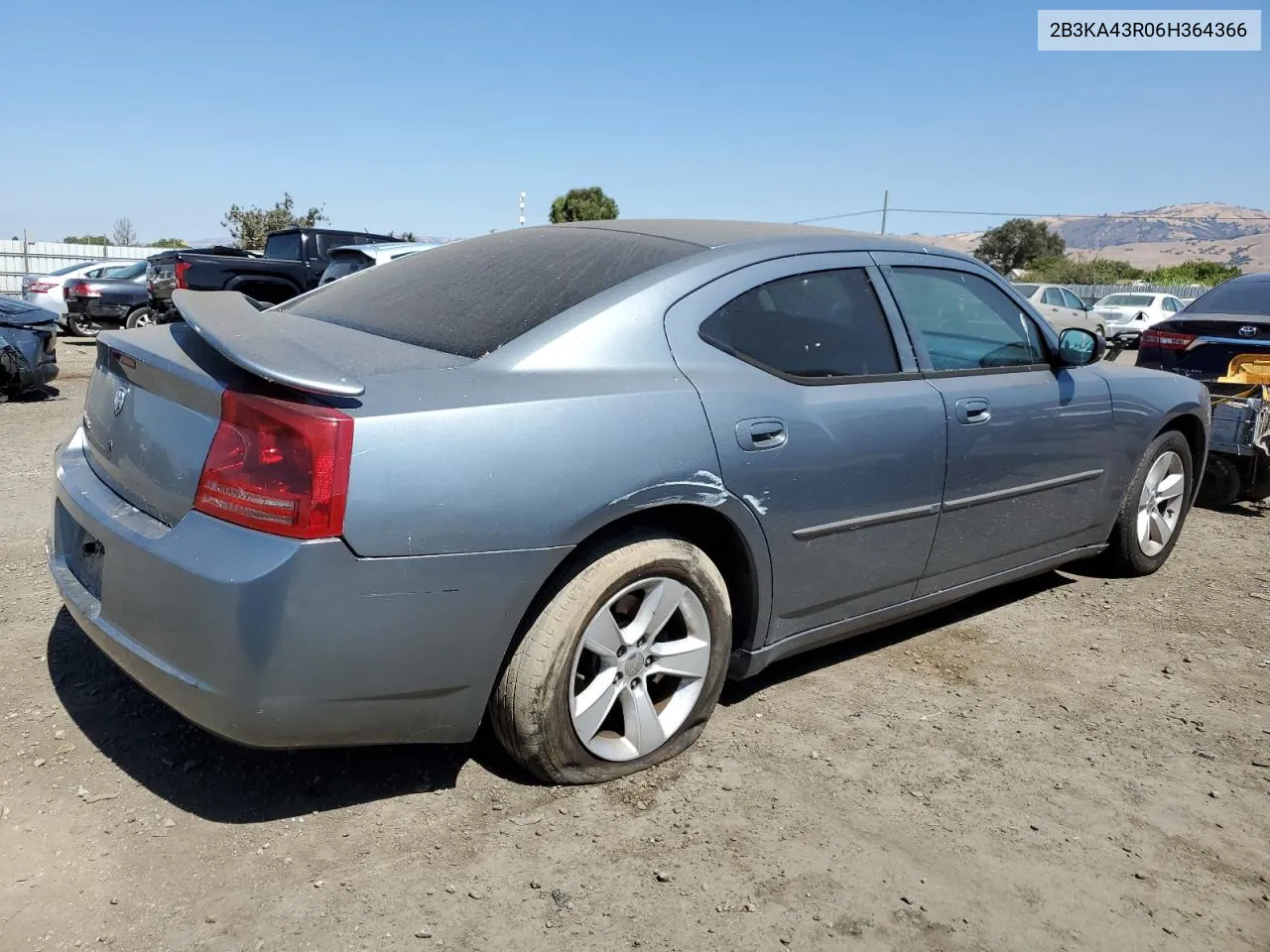 2006 Dodge Charger Se VIN: 2B3KA43R06H364366 Lot: 70153914