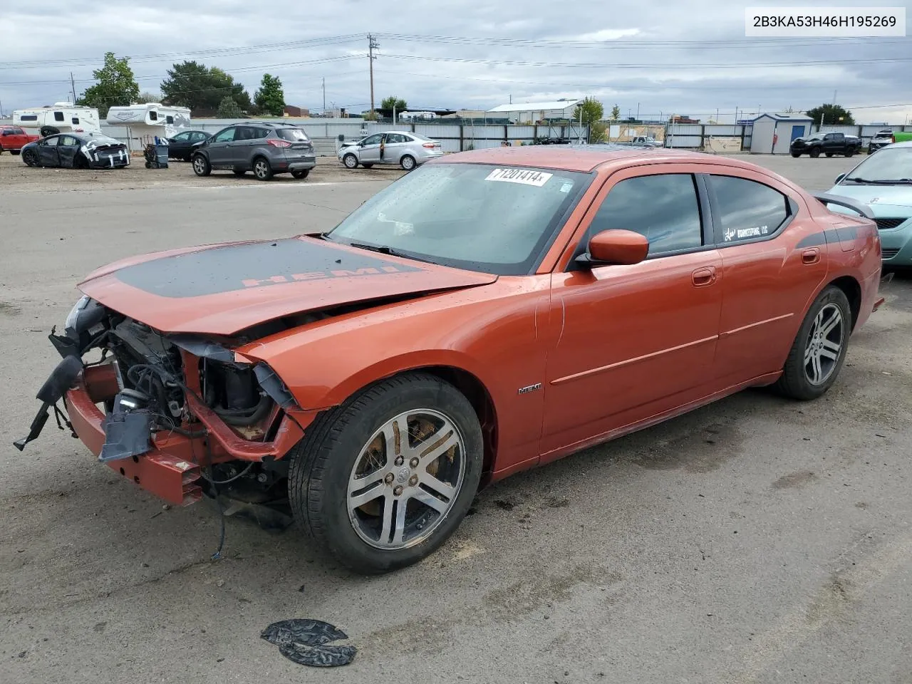 2006 Dodge Charger R/T VIN: 2B3KA53H46H195269 Lot: 71201414