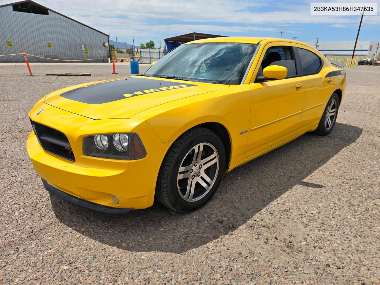 2006 Dodge Charger R/T VIN: 2B3KA53H86H347635 Lot: 72076674