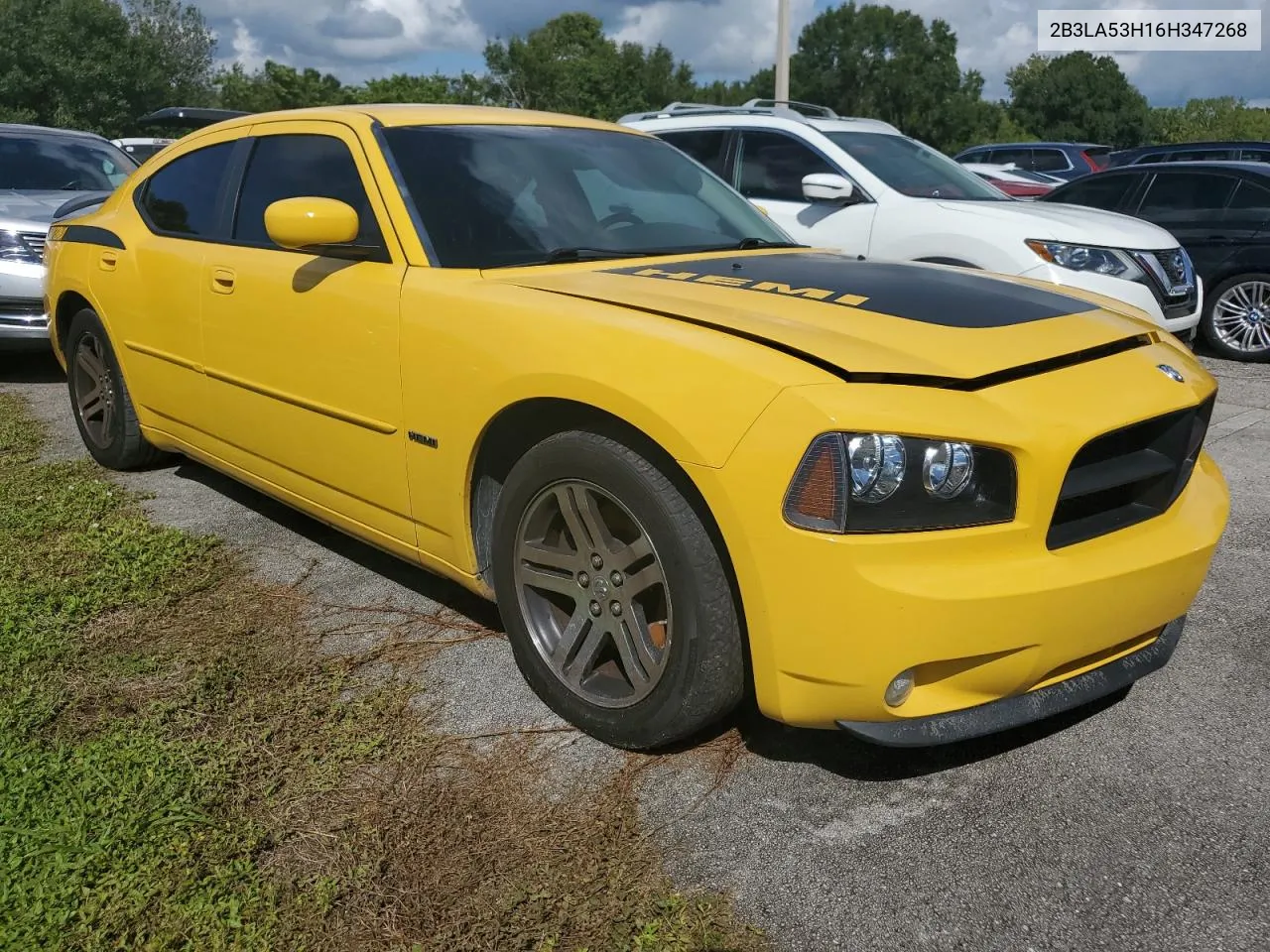 2006 Dodge Charger R/T VIN: 2B3LA53H16H347268 Lot: 74086074