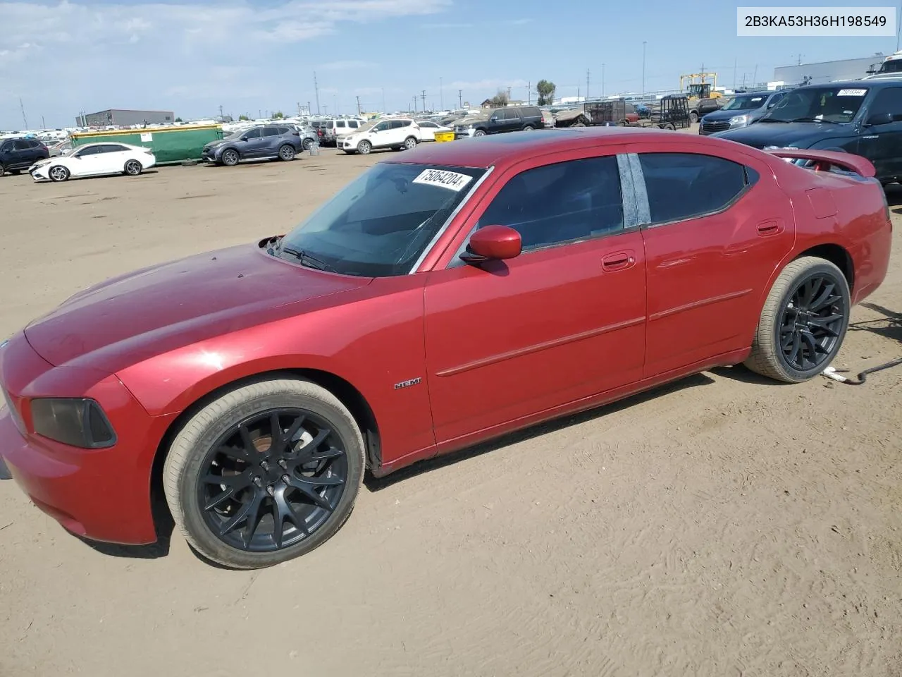 2006 Dodge Charger R/T VIN: 2B3KA53H36H198549 Lot: 75064204