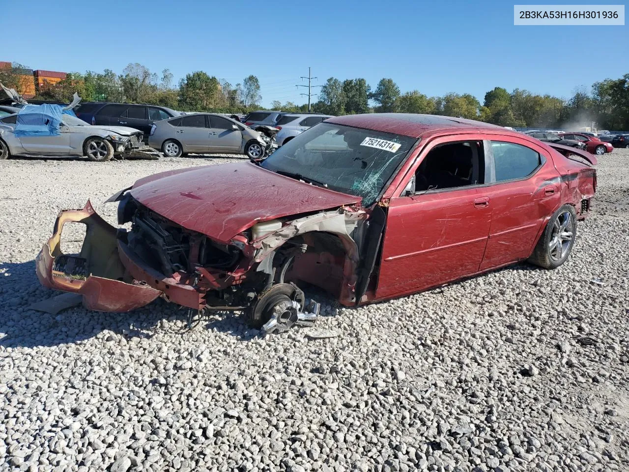 2006 Dodge Charger R/T VIN: 2B3KA53H16H301936 Lot: 75214314