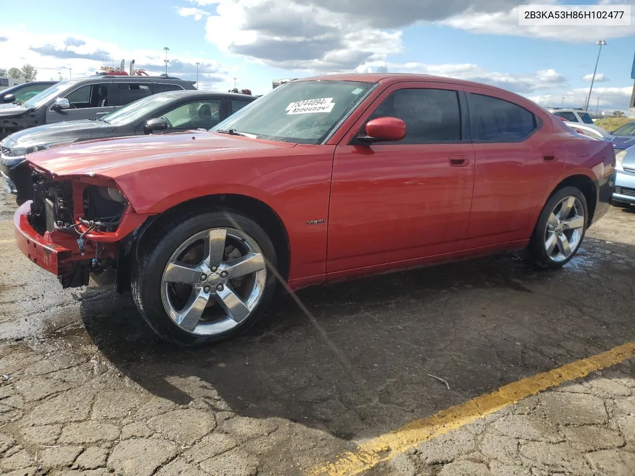 2006 Dodge Charger R/T VIN: 2B3KA53H86H102477 Lot: 75244094