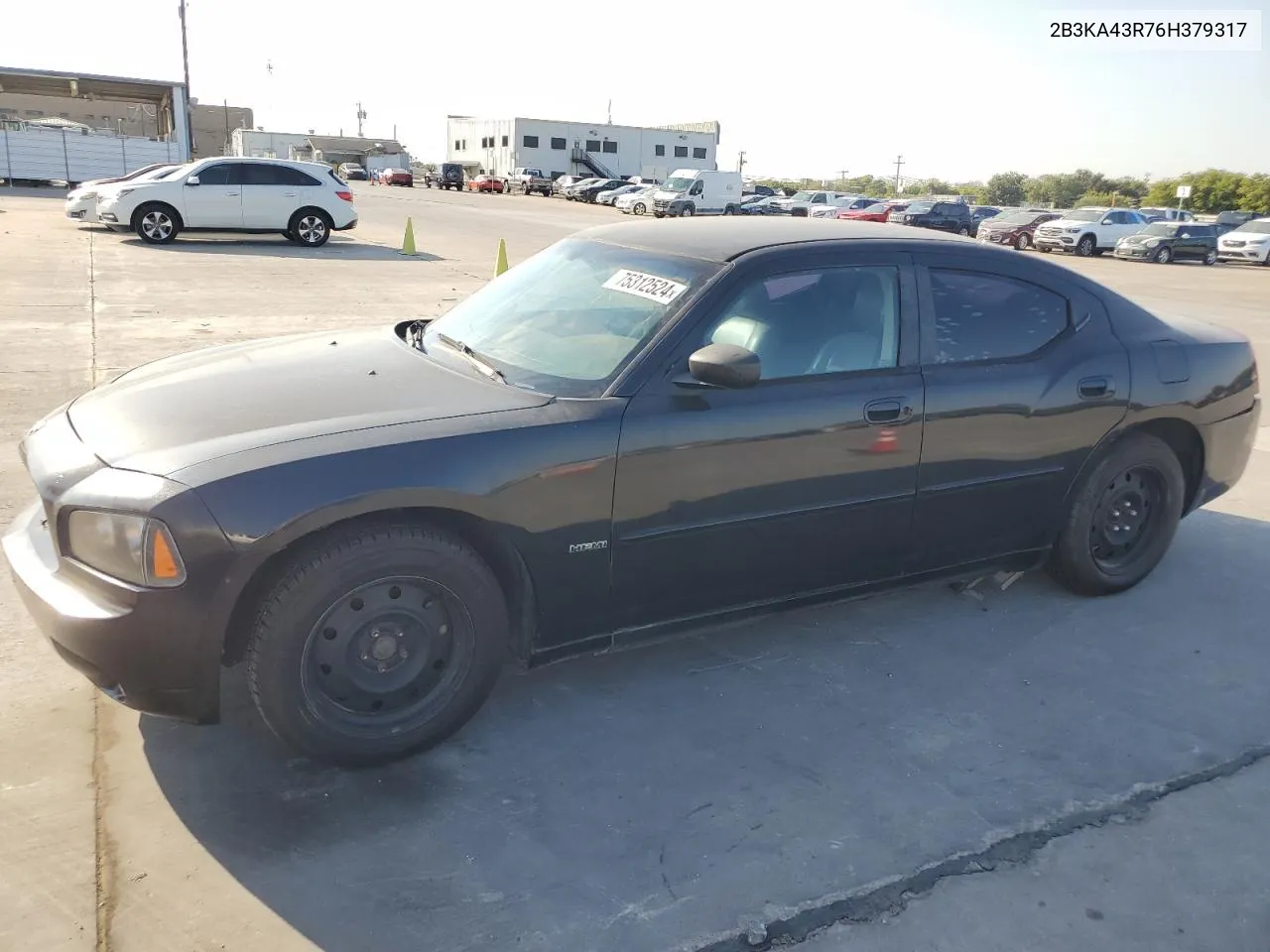 2006 Dodge Charger Se VIN: 2B3KA43R76H379317 Lot: 75312524