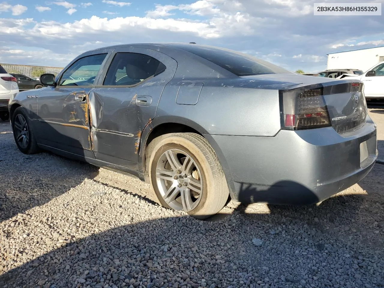 2006 Dodge Charger R/T VIN: 2B3KA53H86H355329 Lot: 75564854