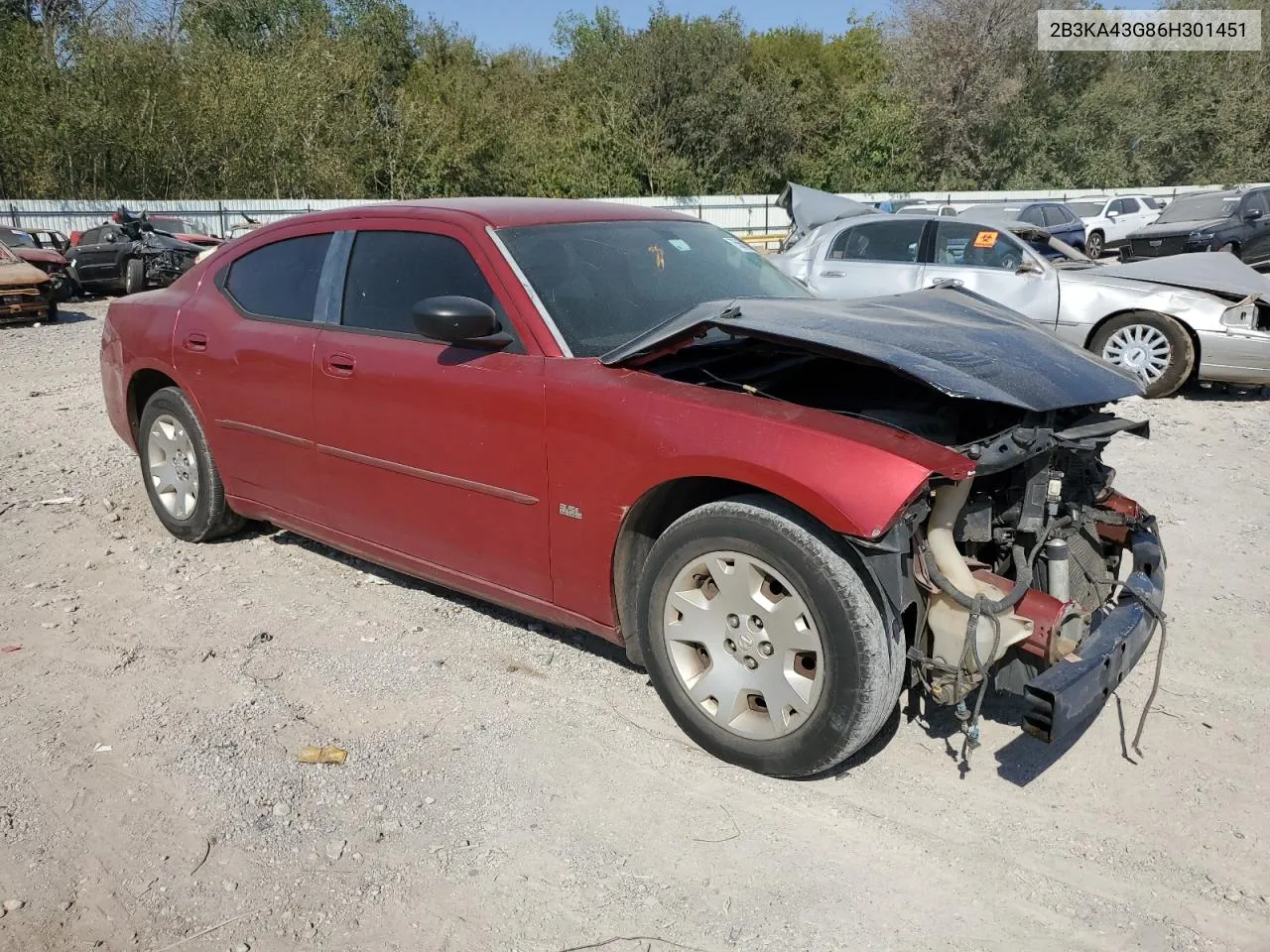 2006 Dodge Charger Se VIN: 2B3KA43G86H301451 Lot: 75661094