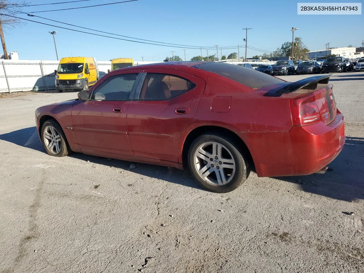 2006 Dodge Charger R/T VIN: 2B3KA53H56H147943 Lot: 75677194